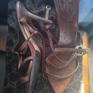 Open toes open back shoes